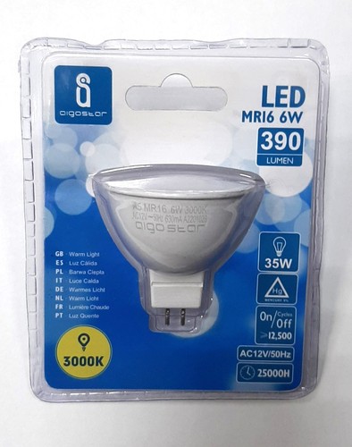 Faretto led mr16 390 - 6w,