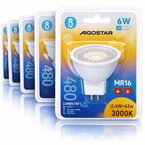 Aigostar lampadina led mr16 - mr16, 6w
